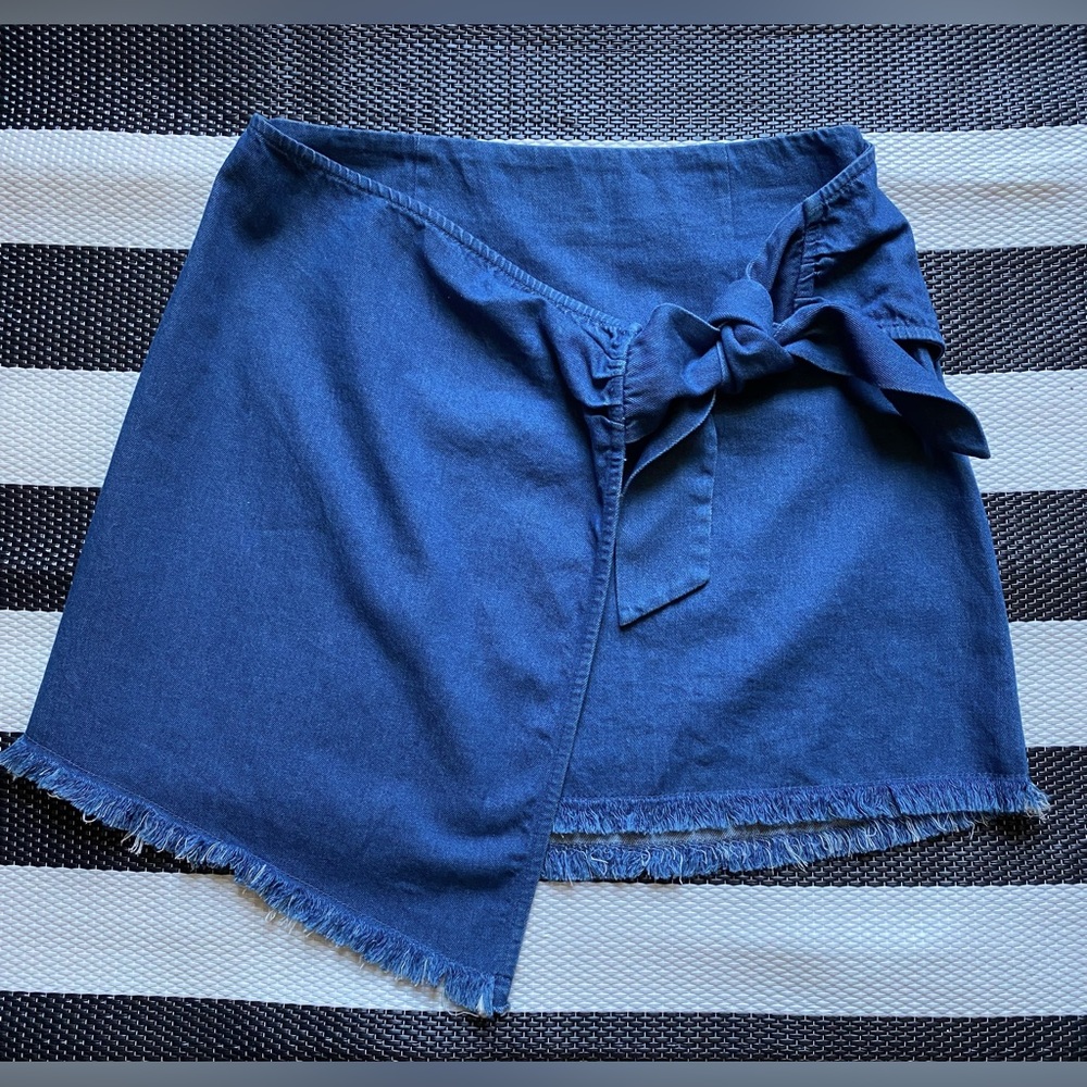 Tobi Denim wrap skirt szSmall